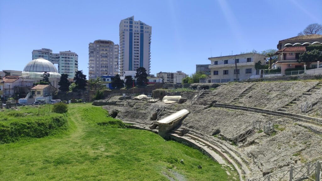 Durres Amphitheatre - Ancient Roman ruins in Durrës, Albania