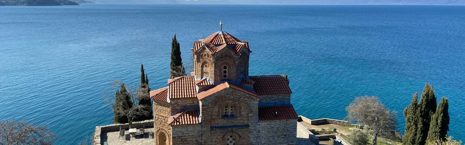 Exterior view of Saint Sofia Church in Ohrid, showcasing its historic architecture and cultural significance.